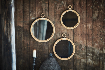 ELLA - Round framed rattan mirror by Sika Design - view 3
